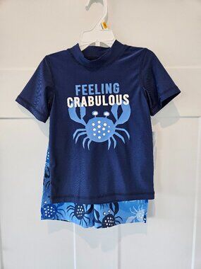 Toddler Boys 3T Bathing suit set by Okie Dokie ( 2pc ) NWT